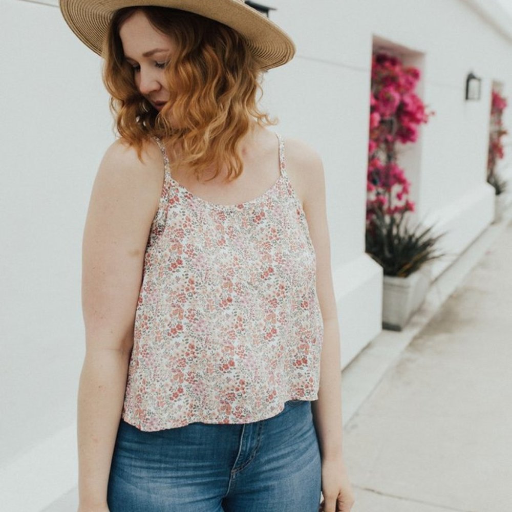 CJLA Carly Jean Los Angeles Tess Tank Floral Med